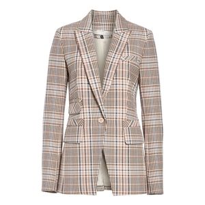 NWT Veronica Beard Cutaway Houndstooth Jacket